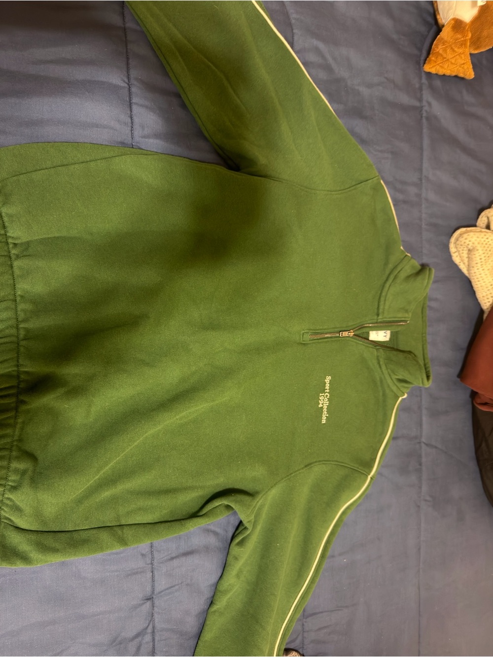 Old Navy Kids Olive Green Quarter-Zip Fleece Pullover